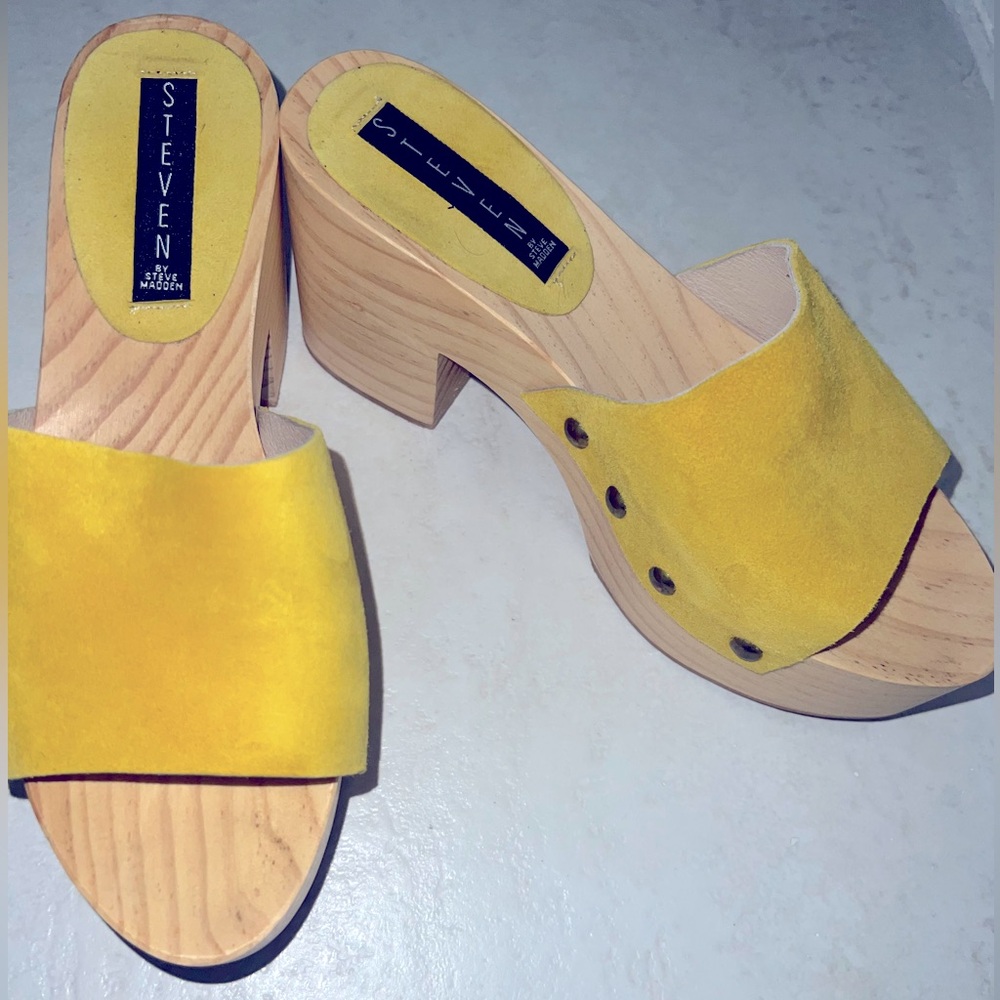 Steve Madden, suede mules. Never worn.